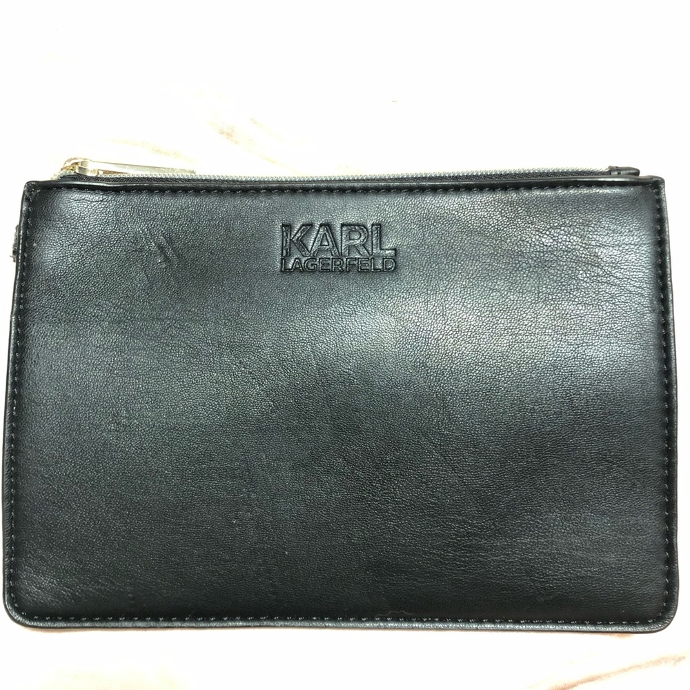 Karl Lagerfeld black pouch clutch
